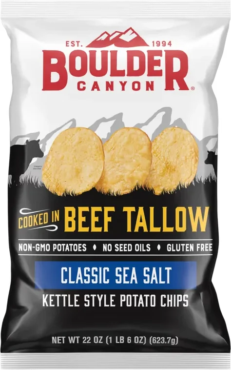 Boulder Canyon Beef Tallow Classic Sea Salt Kettle Chips