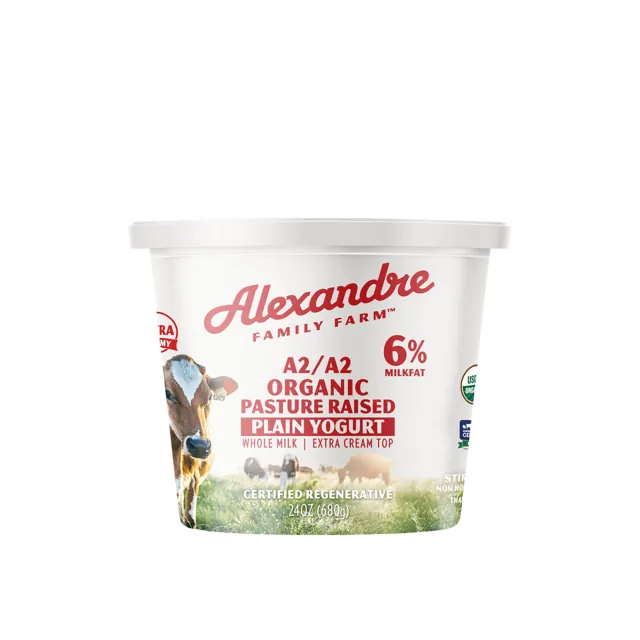 Alexandre Family Farm A2/A2 Organic 6% Whole Plain Yogurt