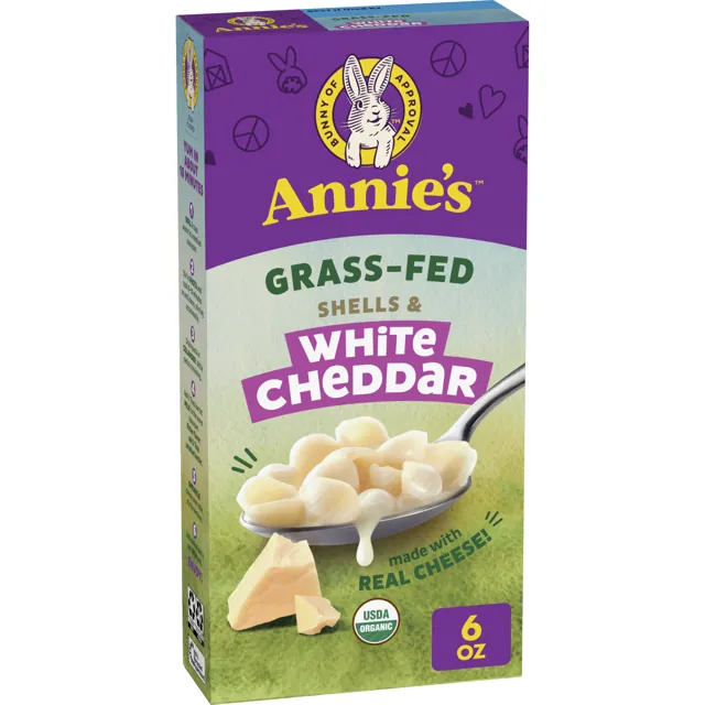 Annie's Organic Grass-Fed Shells Mac & Cheese White Cheddar