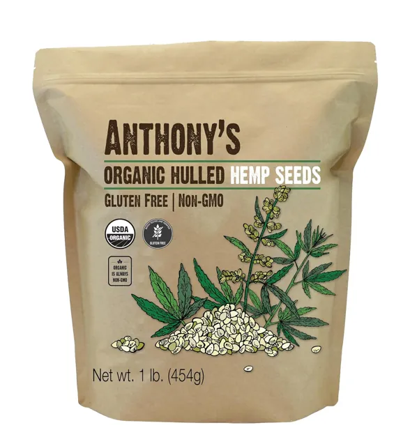 Anthony's Goods Organic Hulled Hemp Seeds
