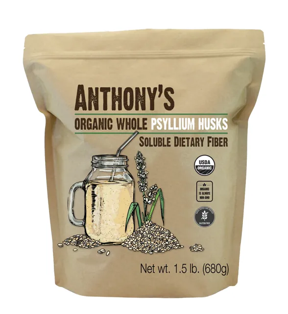 Anthony's Goods Organic Whole Psyllium Husk
