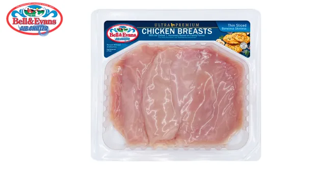 Bell & Evans Thin Sliced Boneless, Skinless Chicken Breasts