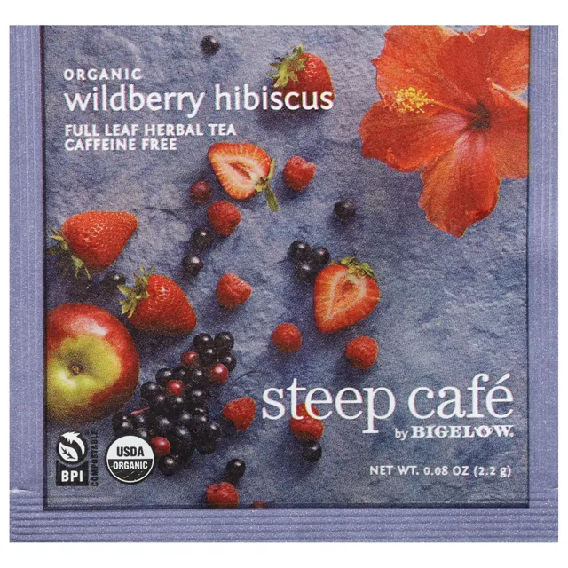 Bigelow Tea Organic Wildberry Hibiscus Full Leaf Herbal Tea