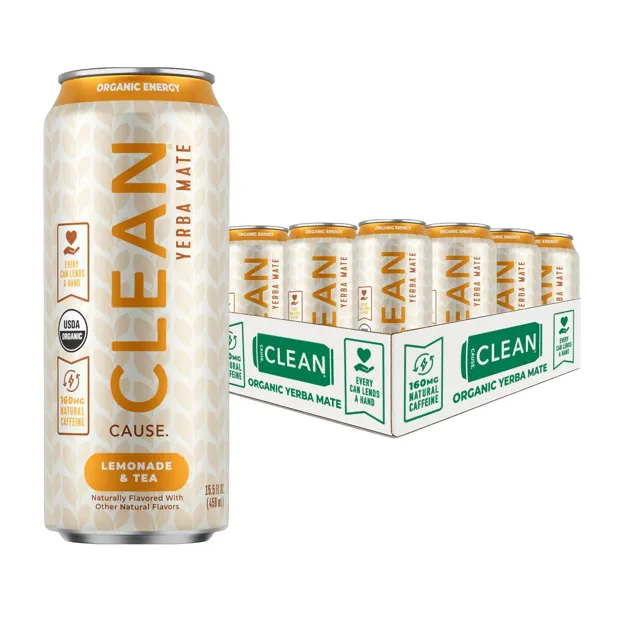 Clean Cause Lemonade & Tea Non-Carbonated Organic Yerba Mate