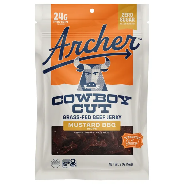 Country Archer Cowboy Cut Mustard BBQ Beef Jerky