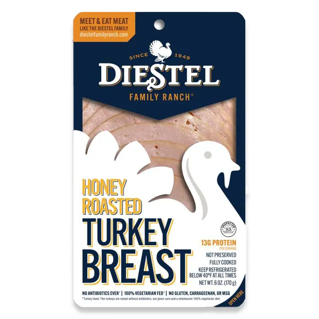 Diestel Family Ranch Honey Roasted Pre-Sliced Deli Turkey