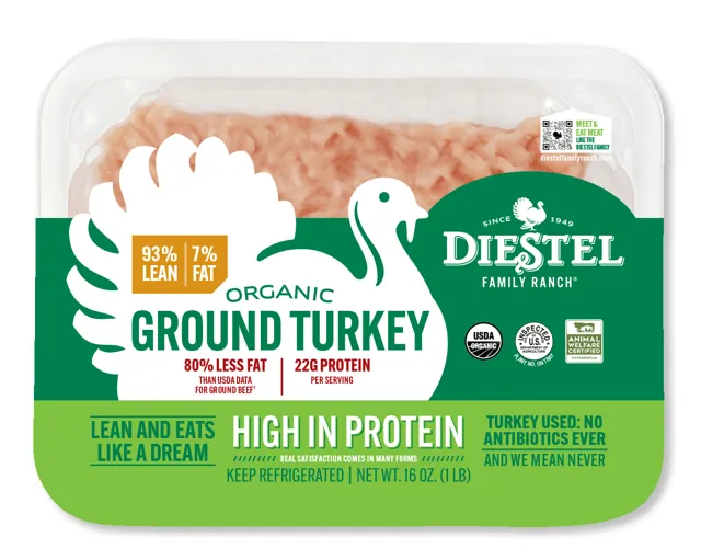 Diestel Family Ranch Fresh Ground Turkey (93% Lean / 7% Fat)