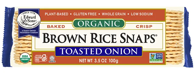 Edward & Sons Organic Toasted Onion Brown Rice Snaps