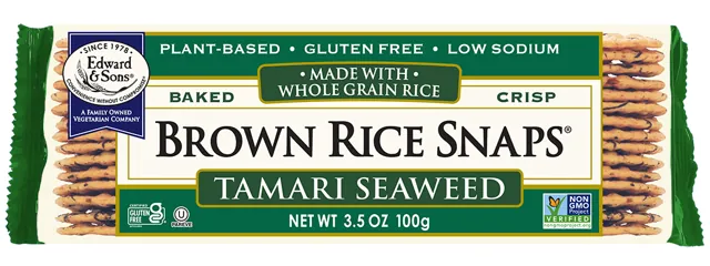 Edward & Sons Tamari Seaweed Brown Rice Snaps
