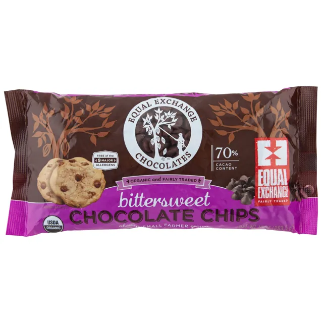 Equal Exchange Organic Bittersweet Chocolate Chips, 70% Cacao