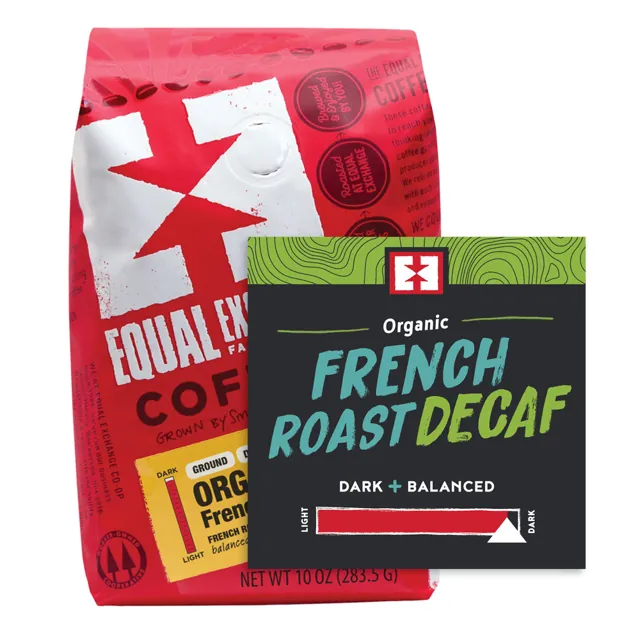 Equal Exchange Organic French Roast Decaf Coffee, Drip Grind