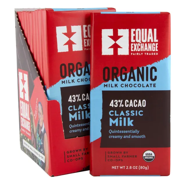 Equal Exchange Organic Classic Milk Chocolate, 43% Cacao