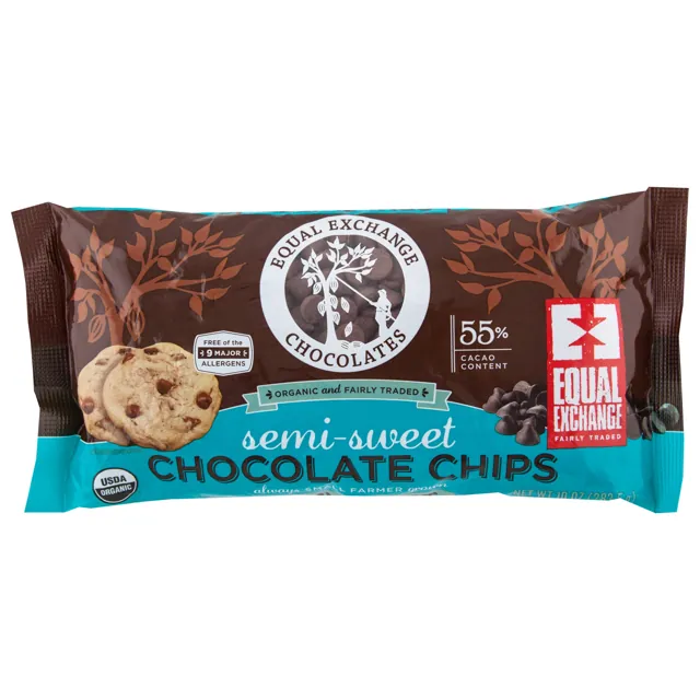 Equal Exchange Organic Semi-Sweet Chocolate Chips, 55% Cacao