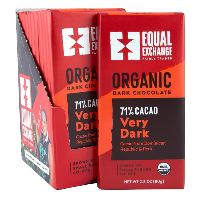 Equal Exchange Organic Very Dark Chocolate, 71% Cacao