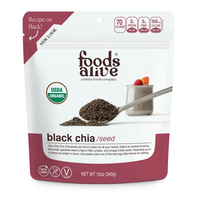 Foods Alive Organic Black Chia Seed