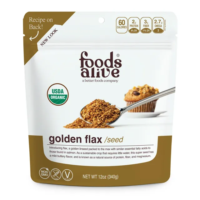 Foods Alive Organic Golden Flax Seed