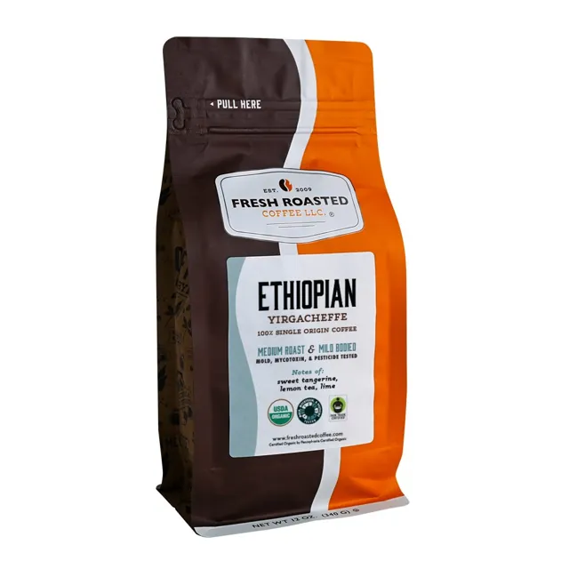 Fresh Roasted Coffee Organic Ethiopian Yirgacheffe – Roasted Coffee