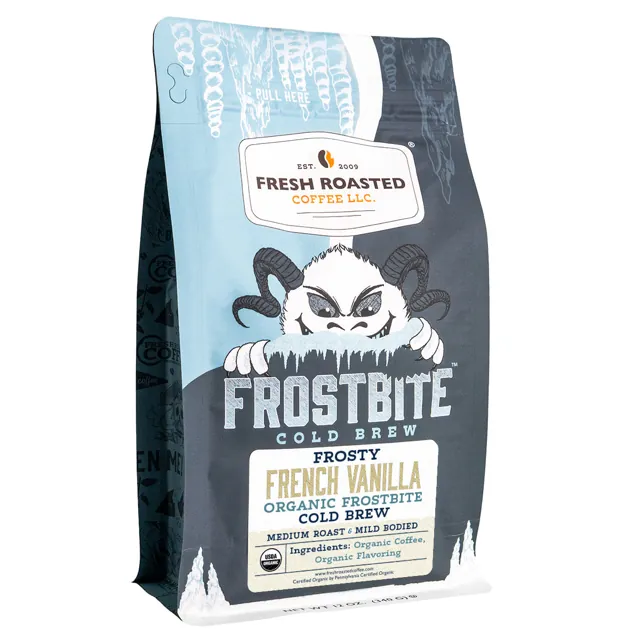 Fresh Roasted Coffee Organic Frostbite Flavored Cold Brew – Frosty French Vanilla