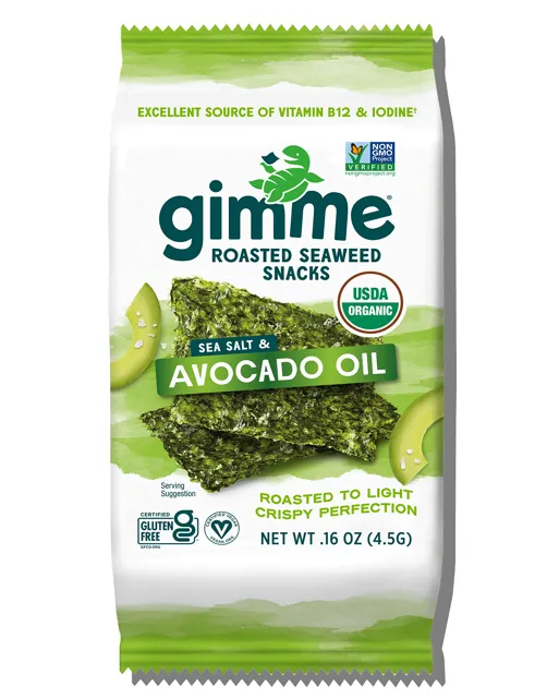 gimMe Sea Salt & Avocado Oil Roasted Seaweed Snacks