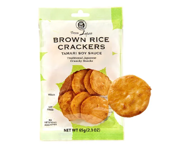 Gold Mine Natural Food Co. Brown Rice Crackers, Tamari