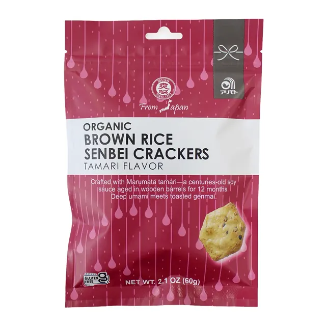 Gold Mine Natural Food Co. Organic Senbei Brown Rice Crackers, Tamari