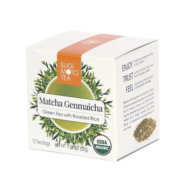 Gold Mine Natural Food Co. Sugimoto Organic Matcha Genmaicha Tea Bags
