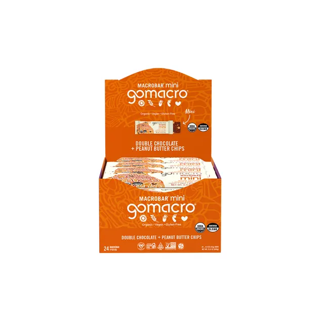 GoMacro Double Chocolate + Peanut Butter Chips MacroBar Mini