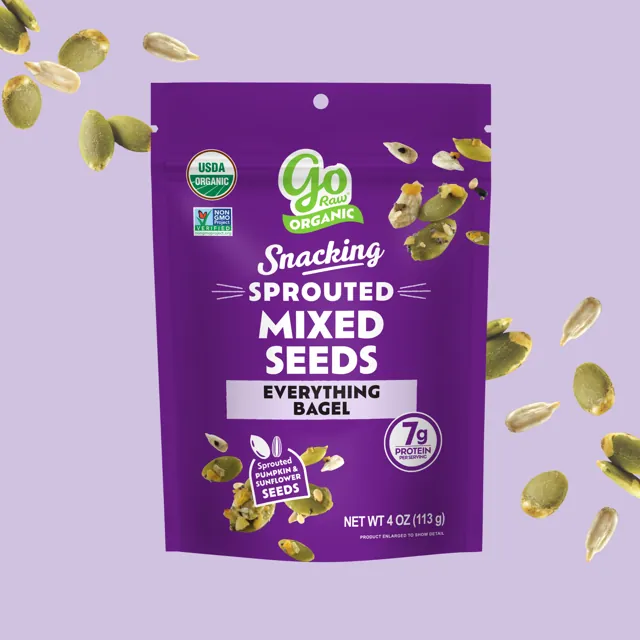 Go Raw Everything Bagel Snacking Seeds