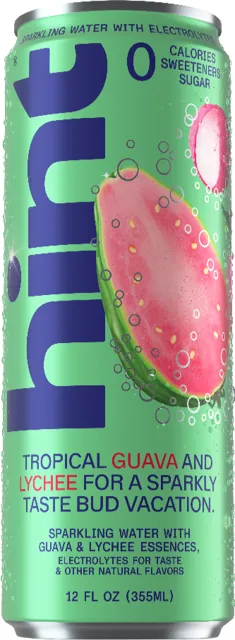 Hint Sparkling with Electrolytes – Guava Lychee
