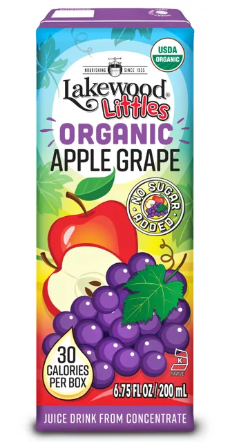 Lakewood Organic Littles Organic Apple Grape Juice Boxes