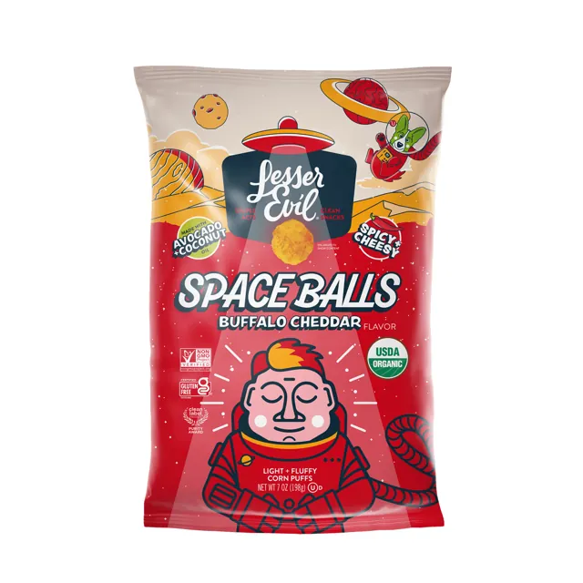 LesserEvil Buffalo Cheddar Space Balls