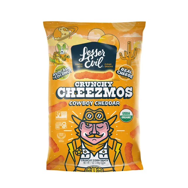 LesserEvil Cowboy Cheddar Cheezmos