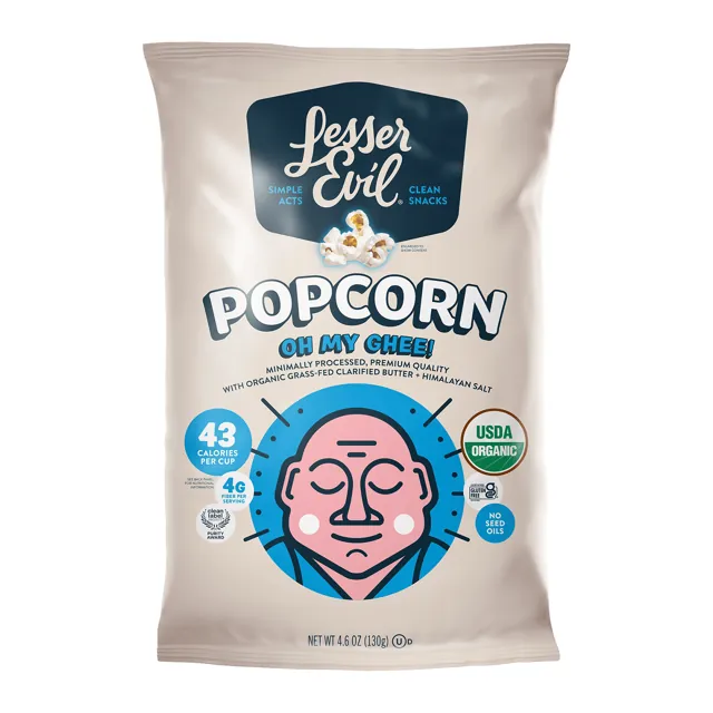 LesserEvil Oh My Ghee! Organic Popcorn