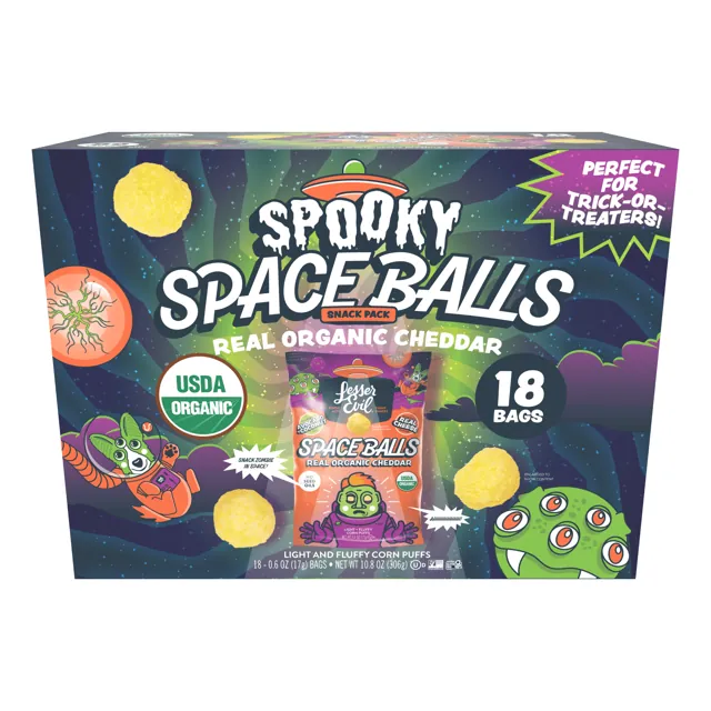 LesserEvil Spooky Space Balls Snack Pack