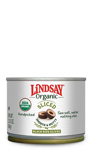Lindsay Organic Black Ripe Olives, Sliced