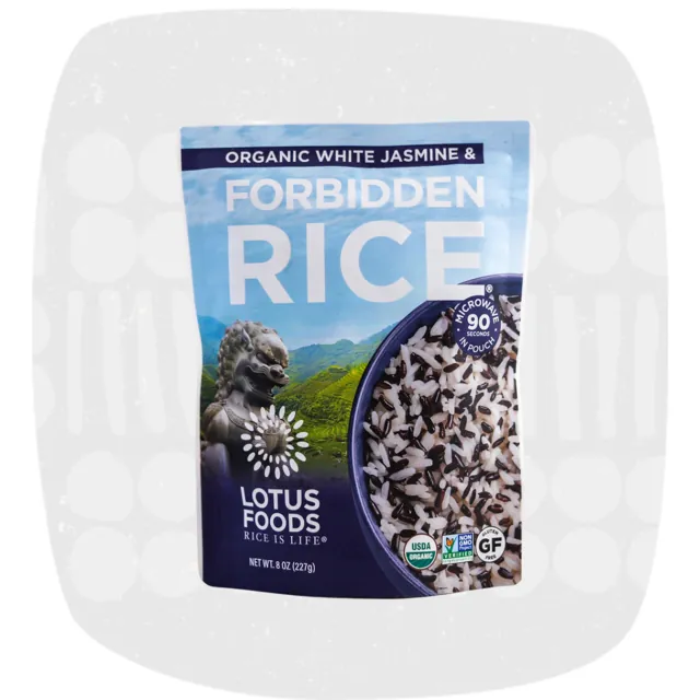 Lotus Foods Organic White Jasmine & Forbidden Rice Blend Heat & Eat Pouch
