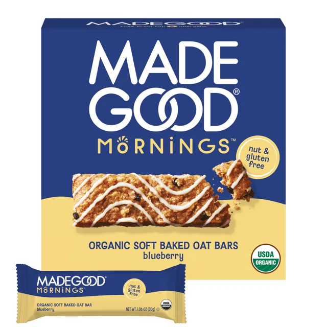 MadeGood Mornings Blueberry Soft Baked Bars