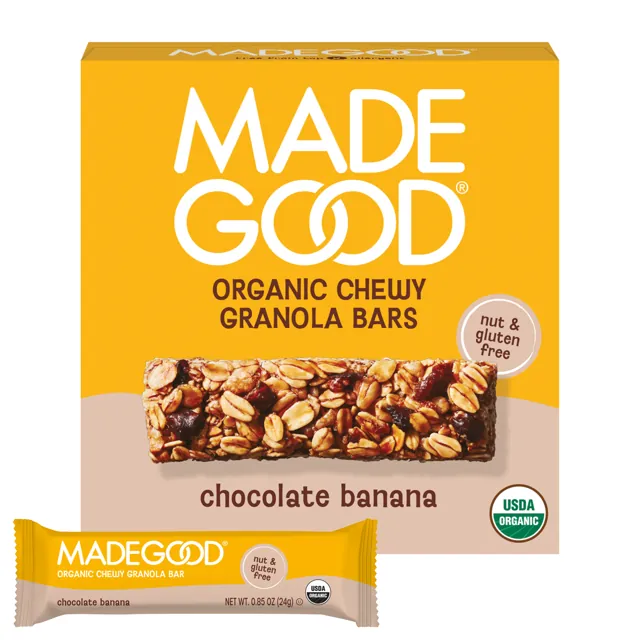 MadeGood Chocolate Banana Granola Bars