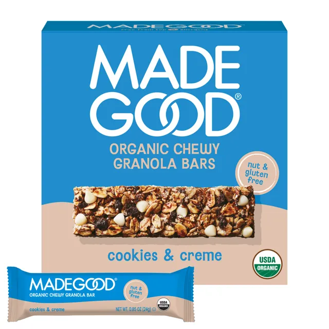 MadeGood Cookies & Crème Granola Bars