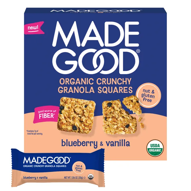 MadeGood Crunchy Granola Squares – Blueberry & Vanilla