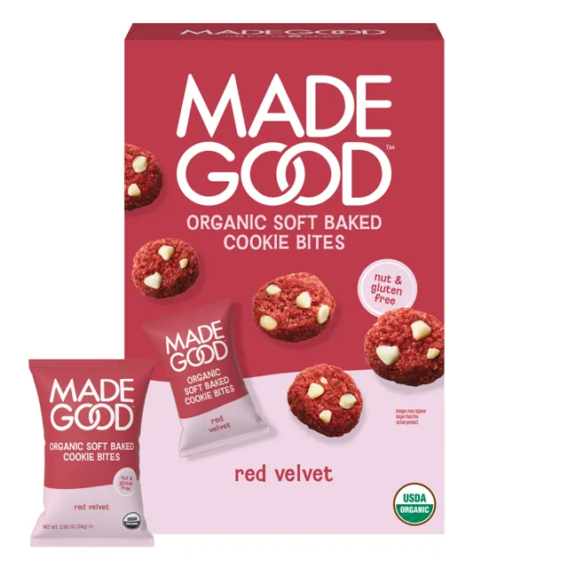 MadeGood Red Velvet Soft Baked Mini Cookies