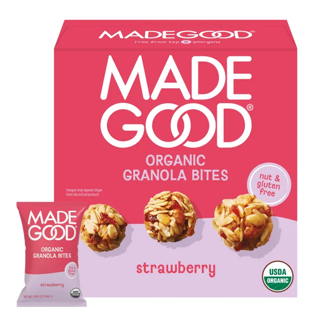 MadeGood Strawberry Granola Bites