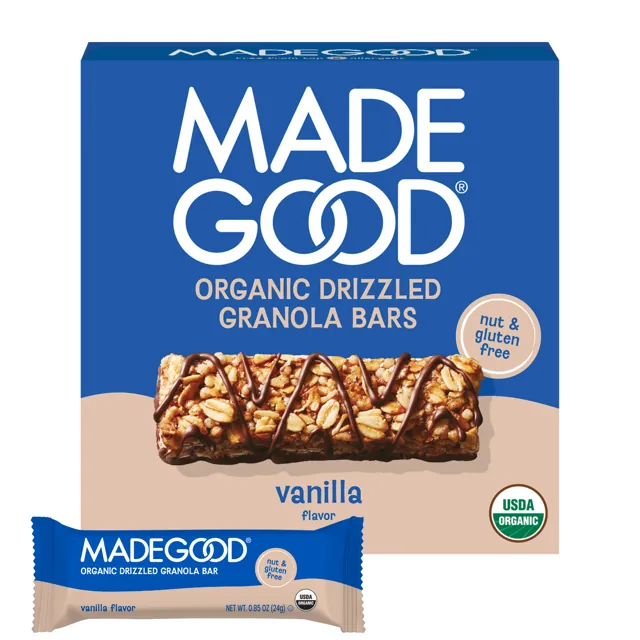 MadeGood Vanilla Drizzled Granola Bars
