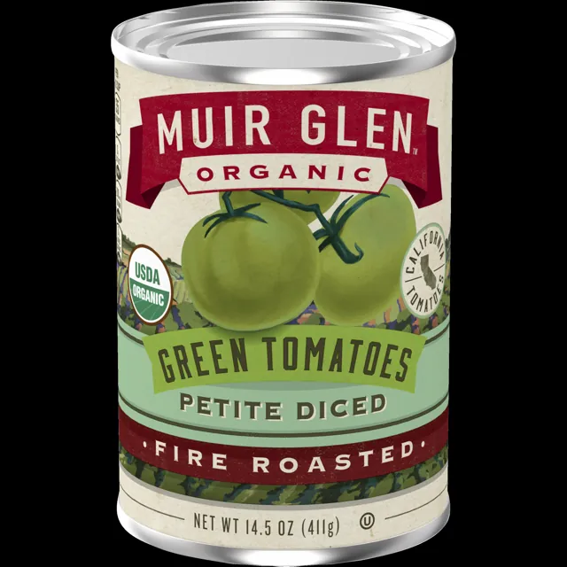 Muir Glen Organic Petite Diced Fire Roasted Green Tomatoes