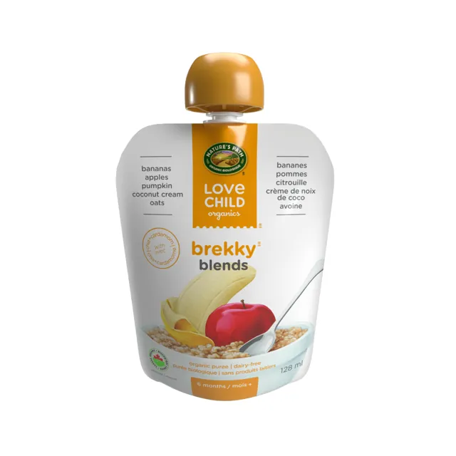 Nature's Path Love Child Organics Brekky Blends Bananas, Apples, Pumpkin + Cardamom Puree