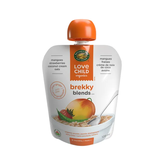 Nature's Path Love Child Organics Brekky Blends Mangoes, Strawberries + Ginger Puree