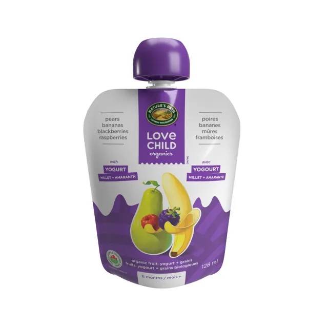 Nature's Path Love Child Organics Power Yo’rridge Pears, Bananas, Blackberries + Raspberries Puree