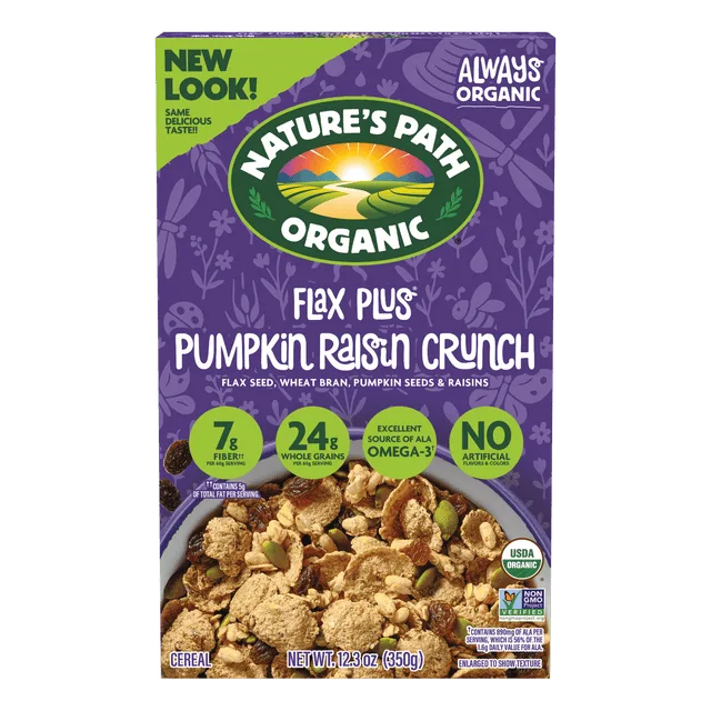 Nature's Path Organic Flax Plus Pumpkin Raisin Crunch Cereal
