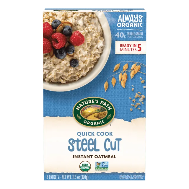 Nature's Path Organic Quick Cook Steel Cut Instant Oatmeal