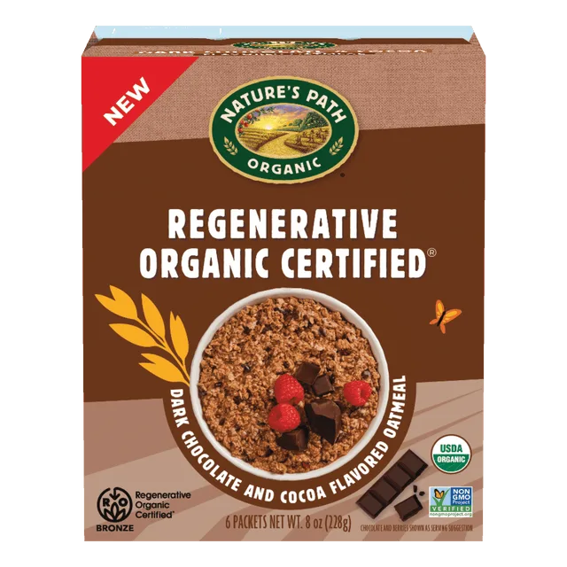 Nature's Path Organic Regenerative Organic Certified Dark Chocolate & Cocoa Instant Oatmeal